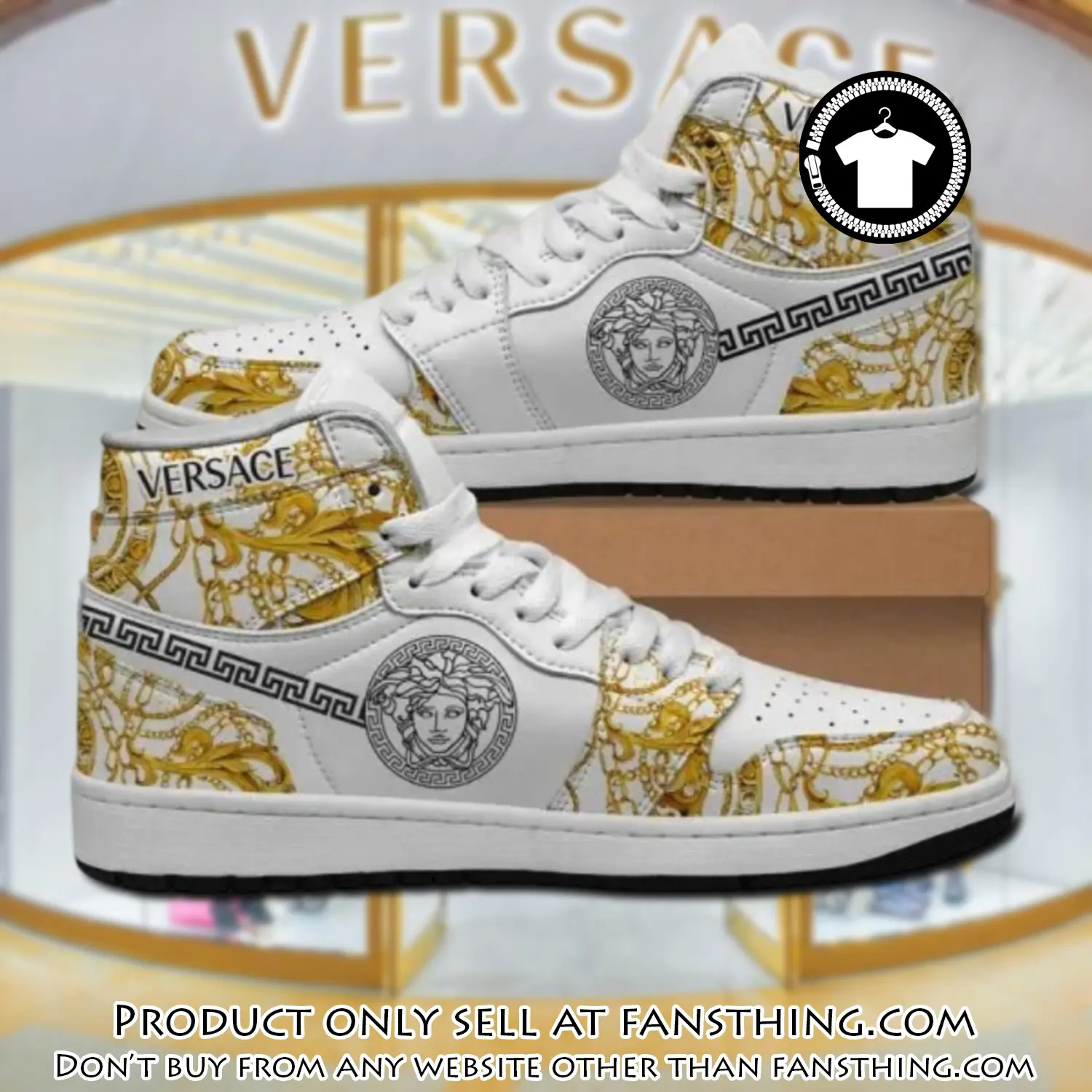 Gianni versace white high air jordan sneakers shoes hot  gifts unisex fst4530606